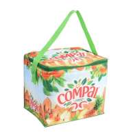 Customized Imprint Portable Non Woven Large Insulated Tote Bag Thermal Lunch Cooler Bag