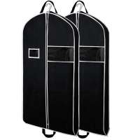 Promotion foldable hanging bag suit cover  wedding dress travel garment bags with clear window