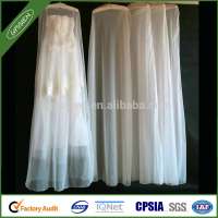 snow yarn transparent wedding dress garment bag